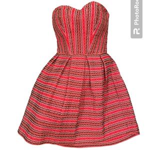 Pink tube top mini dress